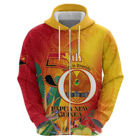 Papua New Guinea Independence Day Zip Hoodie 50th Anniversary Unity in Diversity LT14 - Polynesian Pride