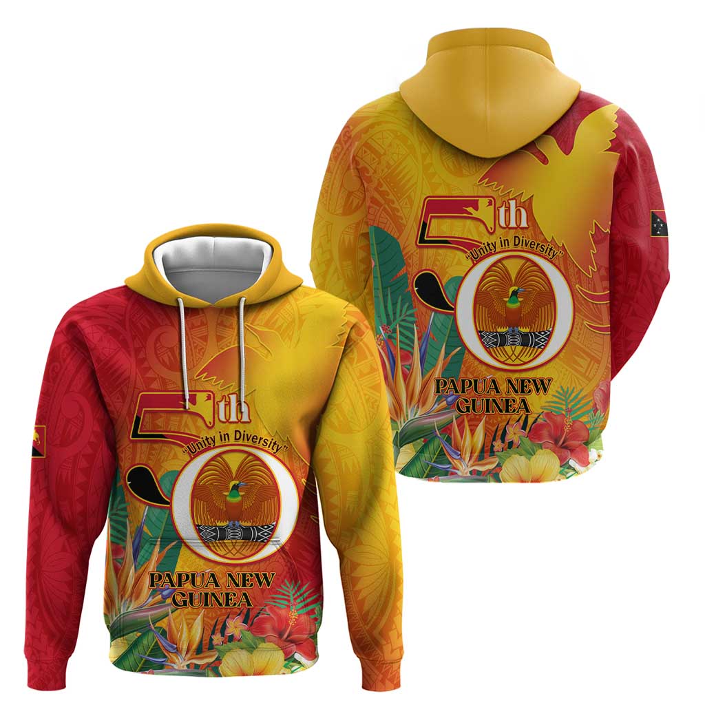 Papua New Guinea Independence Day Zip Hoodie 50th Anniversary Unity in Diversity LT14 - Polynesian Pride