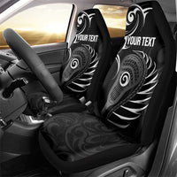 Personalised New Zealand Silver Fern Lacrosse Car Seat Cover Aotearoa Maori Pattern