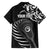 Personalised New Zealand Silver Fern Lacrosse Family Matching Off The Shoulder Long Sleeve Dress and Hawaiian Shirt Aotearoa Maori Pattern