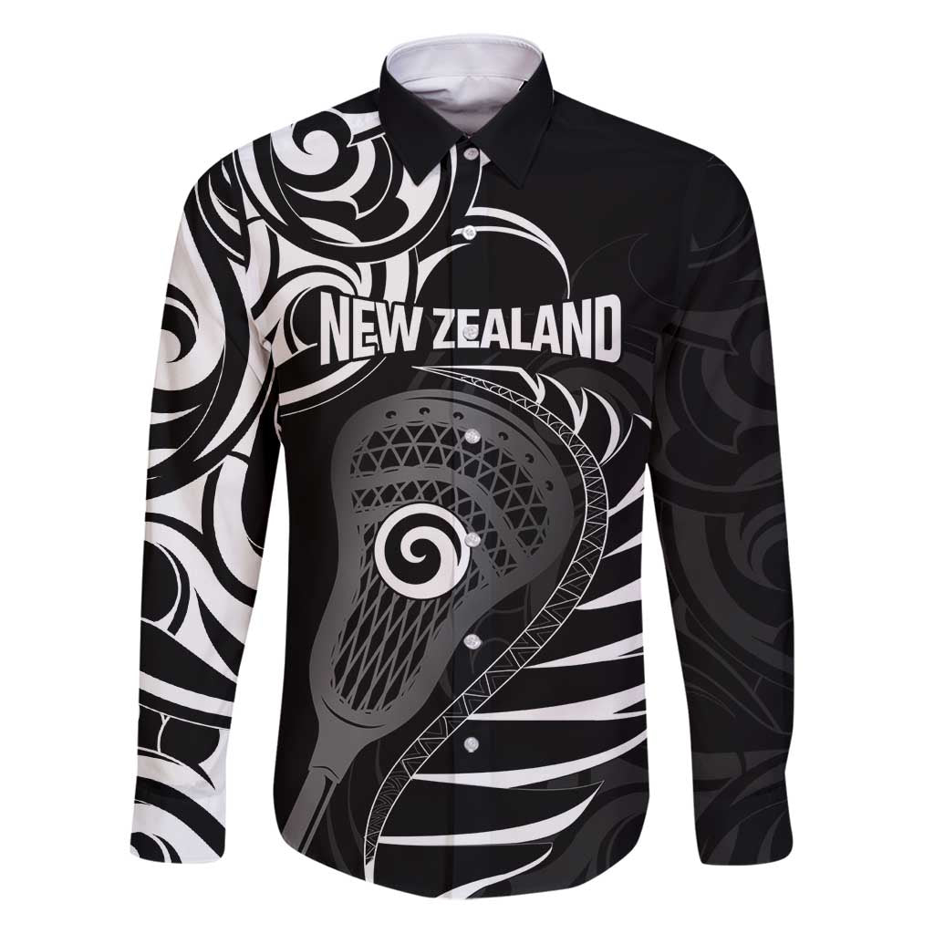 Personalised New Zealand Silver Fern Lacrosse Family Matching Puletasi and Hawaiian Shirt Aotearoa Maori Pattern