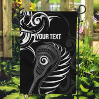 Personalised New Zealand Silver Fern Lacrosse Garden Flag Aotearoa Maori Pattern