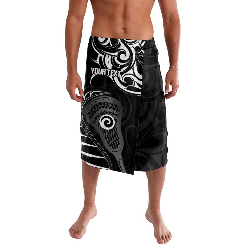 Personalised New Zealand Silver Fern Lacrosse Lavalava Aotearoa Maori Pattern