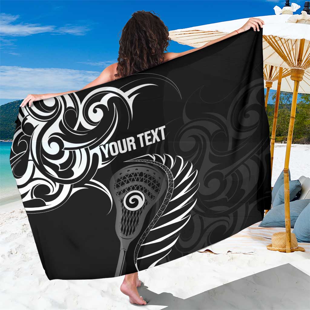 Personalised New Zealand Silver Fern Lacrosse Sarong Aotearoa Maori Pattern