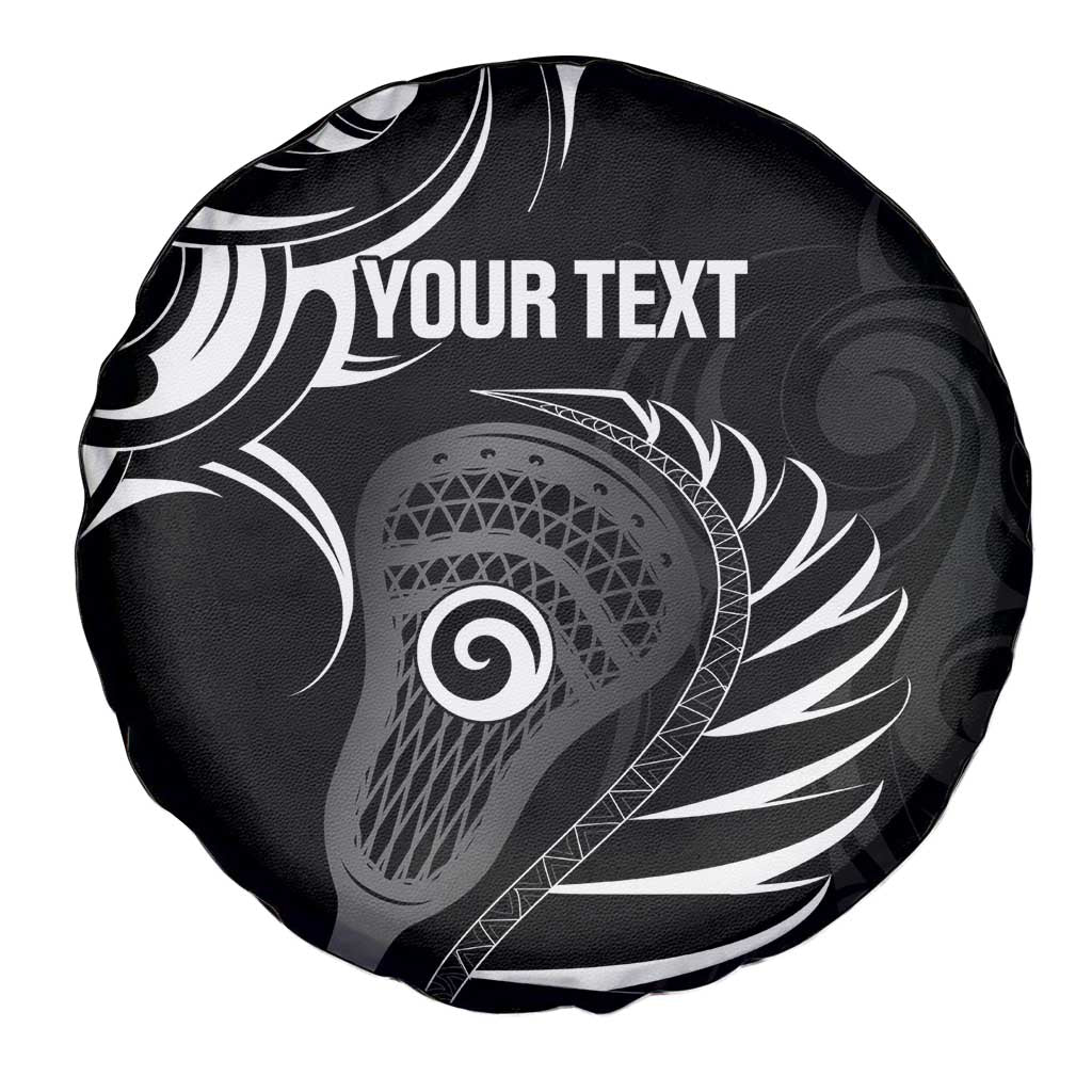 Personalised New Zealand Silver Fern Lacrosse Spare Tire Cover Aotearoa Maori Pattern