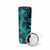 Polynesian Skinny Tumbler Turquoise Hawaiian Tribal Hammerhead Shark