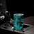 Polynesian Tumbler Cup Turquoise Hawaiian Tribal Hammerhead Shark