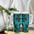 Polynesian Tumbler With Handle Turquoise Hawaiian Tribal Hammerhead Shark