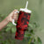 Polynesian Tumbler With Handle Red Hawaiian Tribal Hammerhead Shark