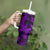 Polynesian Tumbler With Handle Purple Hawaiian Tribal Hammerhead Shark