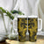 Polynesian Tumbler With Handle Gold Hawaiian Tribal Hammerhead Shark