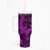 Polynesian Tumbler With Handle Pink Hawaiian Tribal Hammerhead Shark