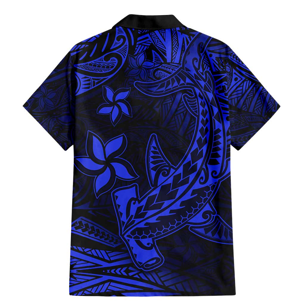 Blue Polynesian Family Matching Outfits Mermaid Dress And Hawaiian Shirt Tribal Hammerhead Shark LT14