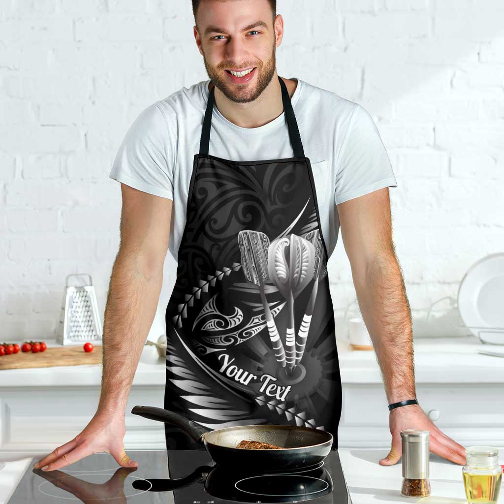 Personalised All Black New Zealand Darts Apron Aoteroa Fern Maori Galaxy Style - Polynesian Pride