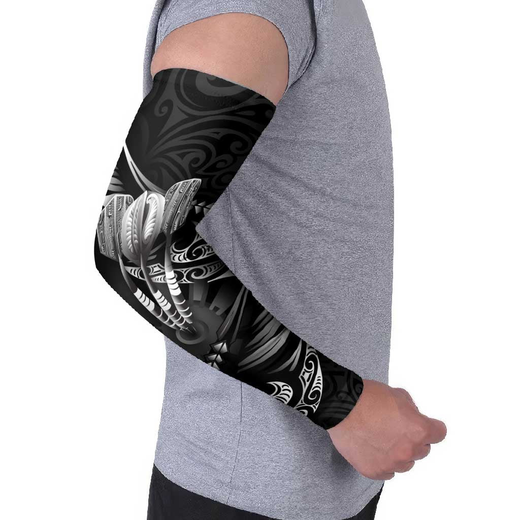 Personalised All Black New Zealand Darts Arm Sleeves Aoteroa Fern Maori Galaxy Style LT14 - Polynesian Pride