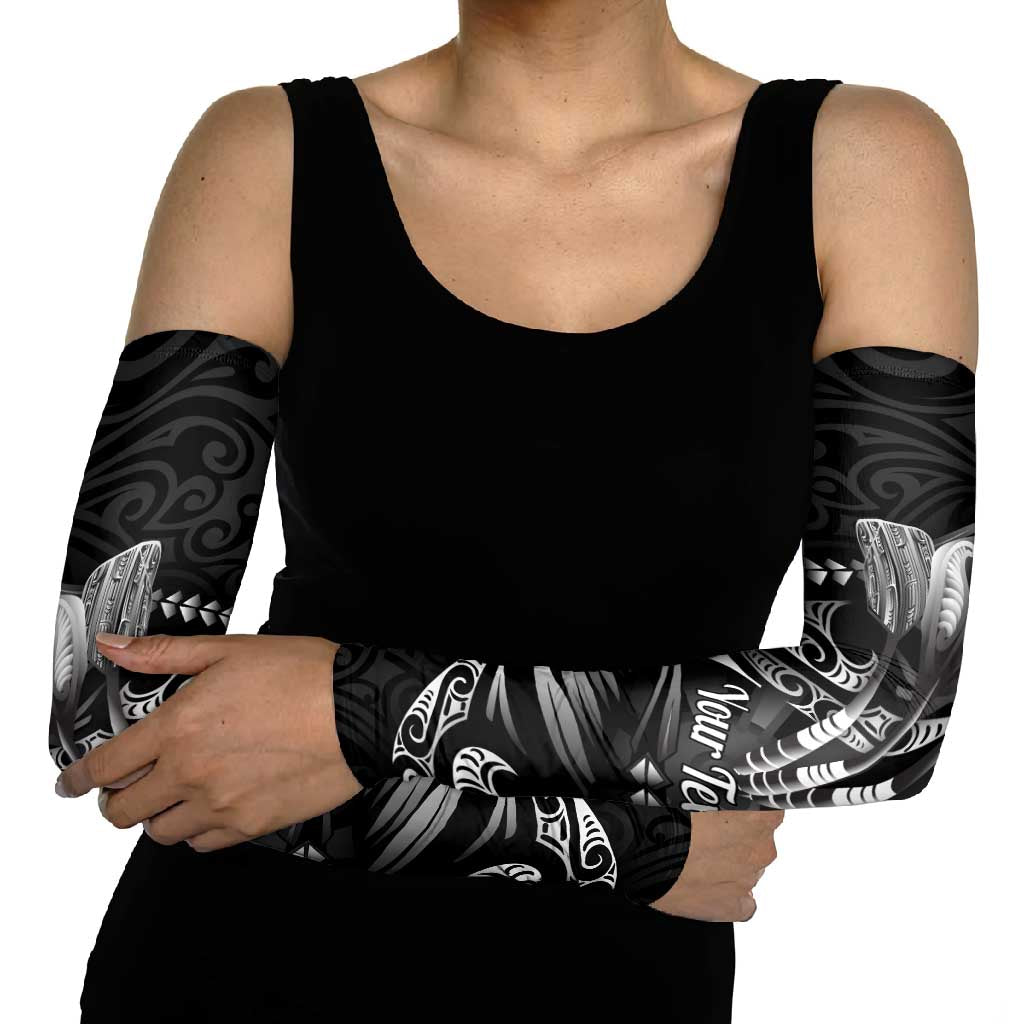 Personalised All Black New Zealand Darts Arm Sleeves Aoteroa Fern Maori Galaxy Style LT14 - Polynesian Pride