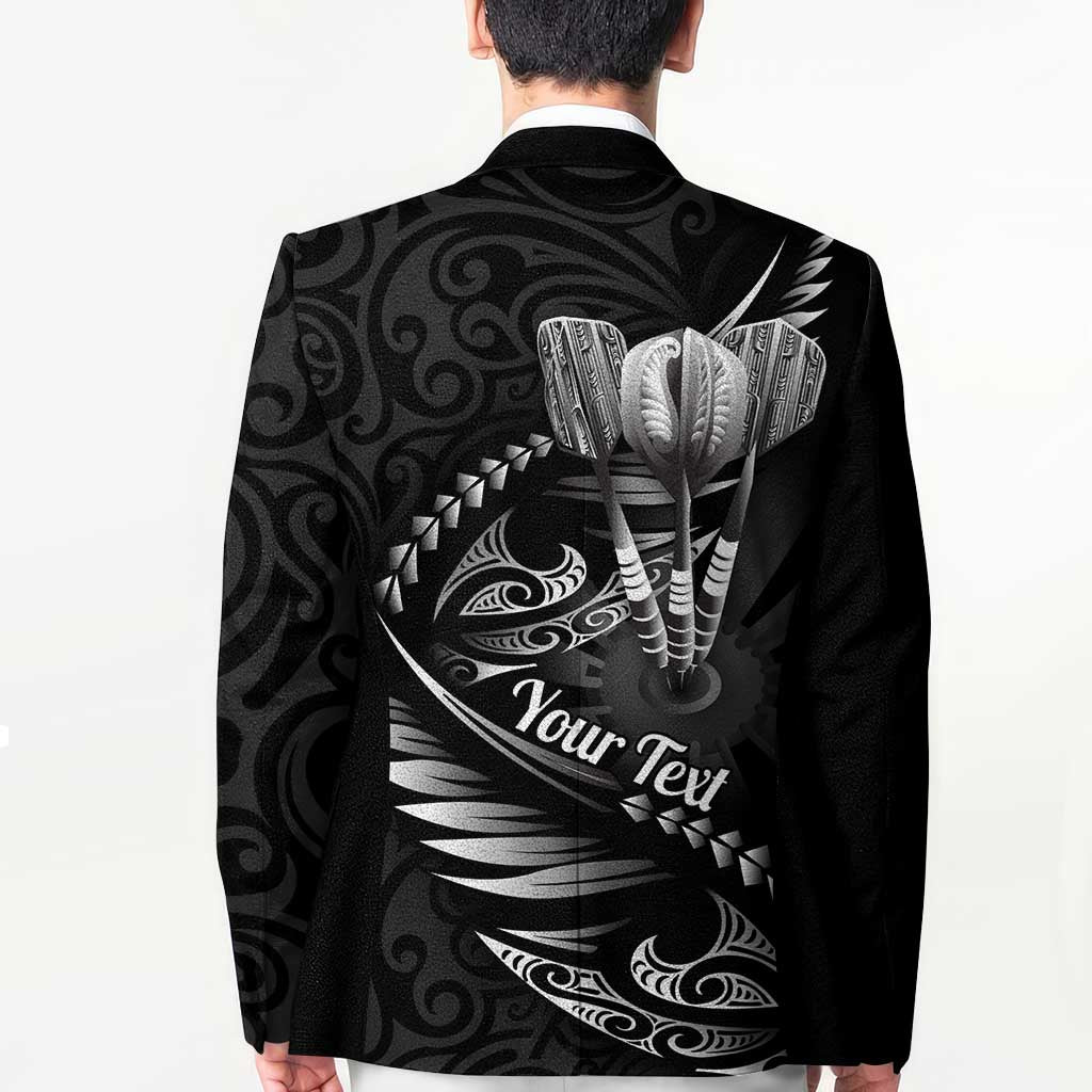 Personalised All Black New Zealand Darts Blazer Aoteroa Fern Maori Galaxy Style LT14 - Polynesian Pride