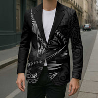 Personalised All Black New Zealand Darts Blazer Aoteroa Fern Maori Galaxy Style LT14 - Polynesian Pride