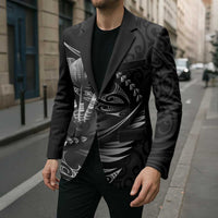 Personalised All Black New Zealand Darts Blazer Aoteroa Fern Maori Galaxy Style LT14 - Polynesian Pride