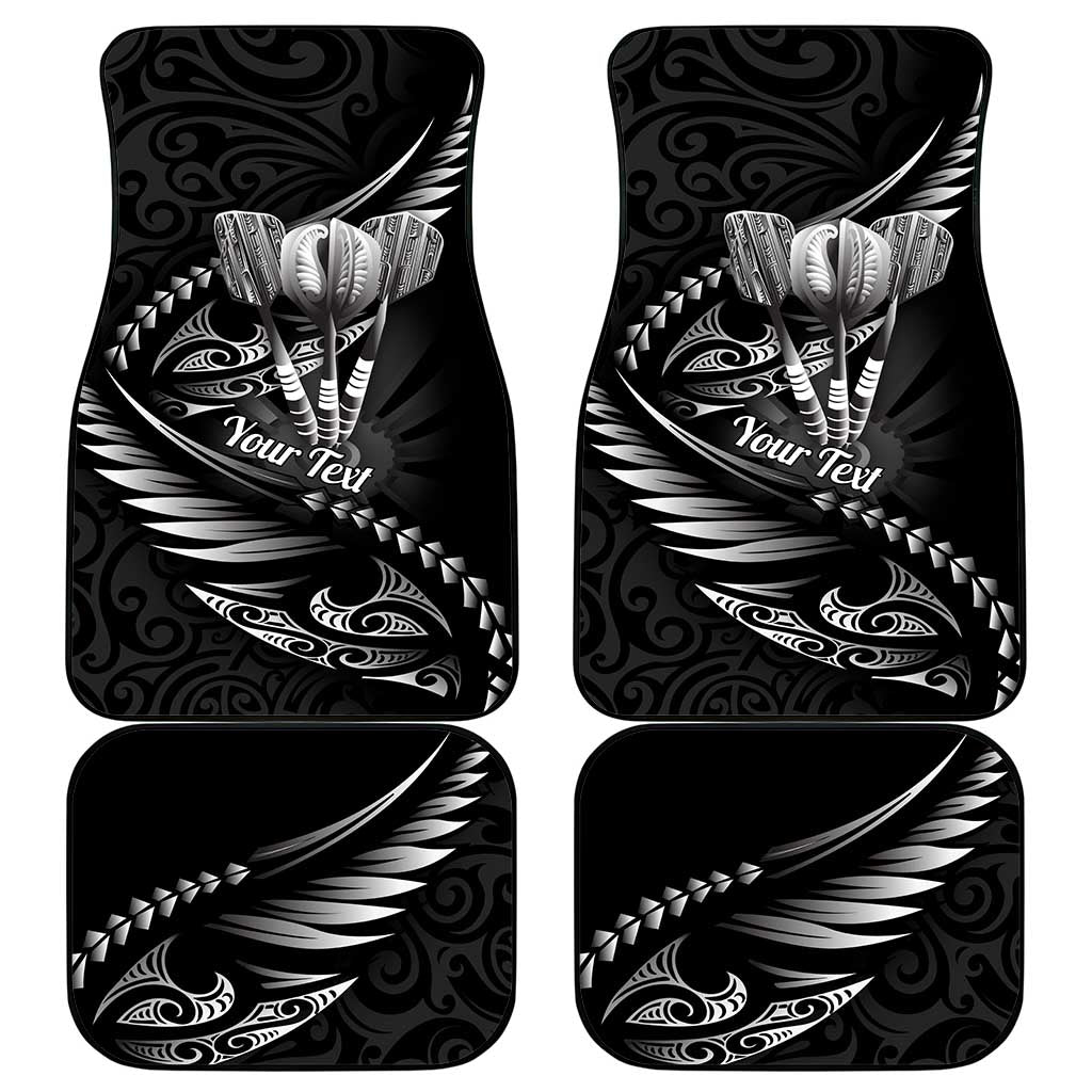 Personalised All Black New Zealand Darts Car Mats Aoteroa Fern Maori Galaxy Style LT14 - Polynesian Pride