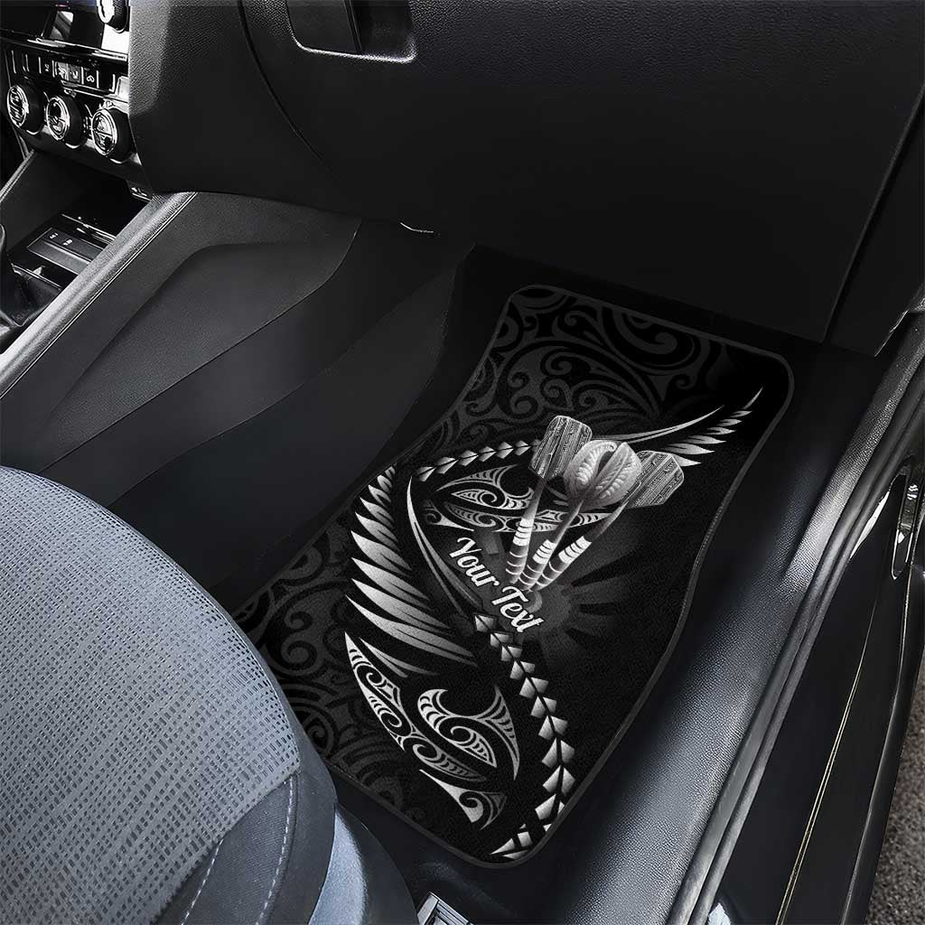 Personalised All Black New Zealand Darts Car Mats Aoteroa Fern Maori Galaxy Style LT14 - Polynesian Pride