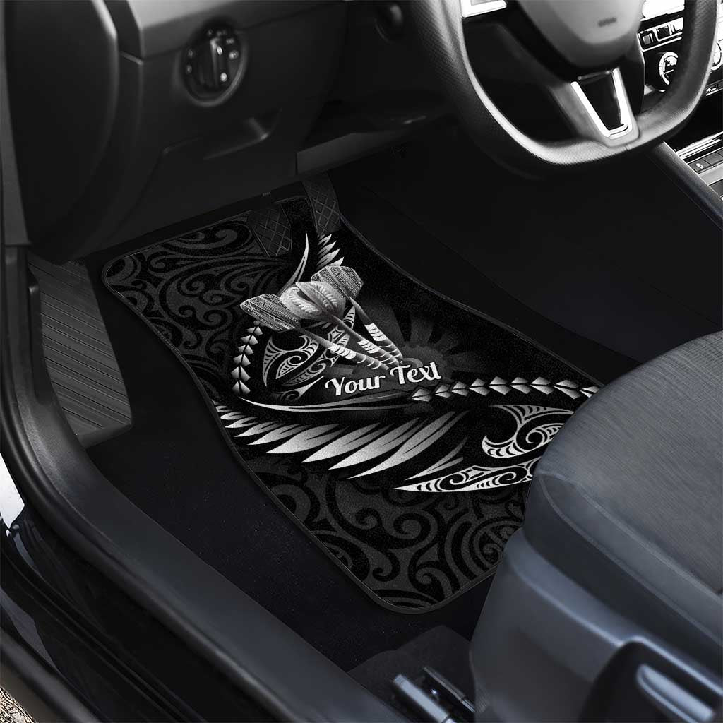 Personalised All Black New Zealand Darts Car Mats Aoteroa Fern Maori Galaxy Style LT14 - Polynesian Pride