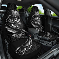 Personalised All Black New Zealand Darts Car Seat Cover Aoteroa Fern Maori Galaxy Style