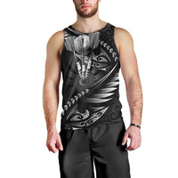 Personalised All Black New Zealand Darts Men Tank Top Aoteroa Fern Maori Galaxy Style