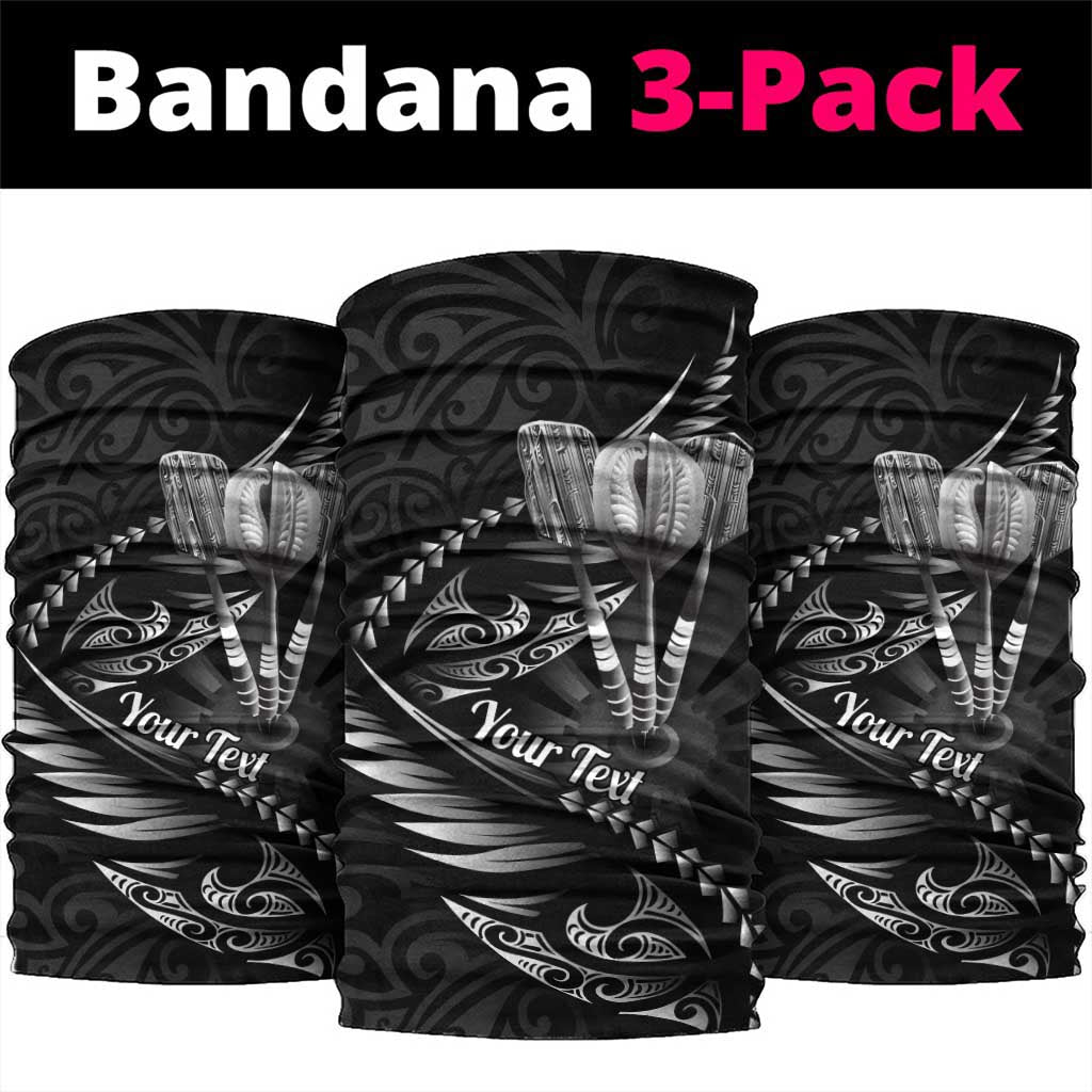 Personalised All Black New Zealand Darts Neck Gaiter Aoteroa Fern Maori Galaxy Style LT14 package One Size: 25*50cm Black - Polynesian Pride