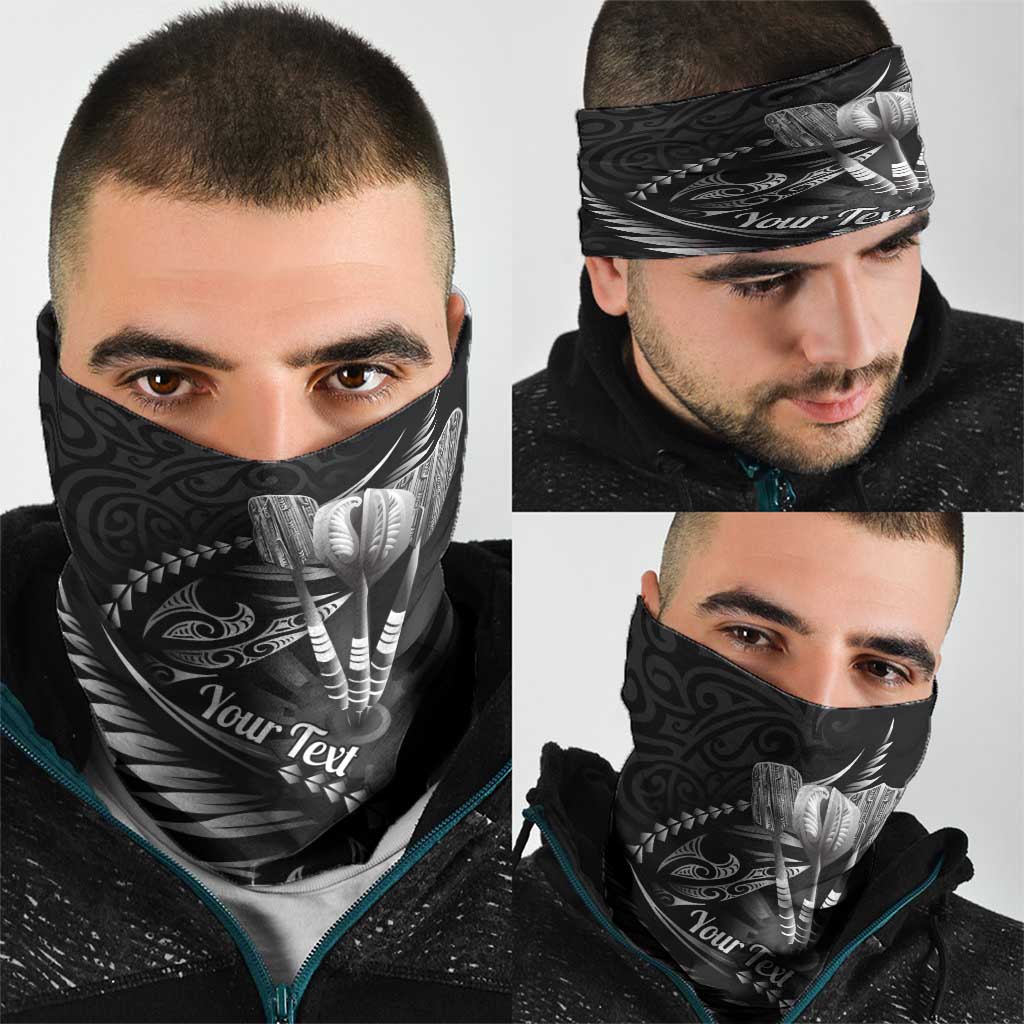 Personalised All Black New Zealand Darts Neck Gaiter Aoteroa Fern Maori Galaxy Style LT14 - Polynesian Pride
