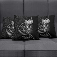 Personalised All Black New Zealand Darts Pillow Cover Aoteroa Fern Maori Galaxy Style LT14 - Polynesian Pride