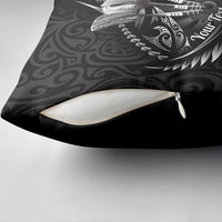Personalised All Black New Zealand Darts Pillow Cover Aoteroa Fern Maori Galaxy Style LT14 - Polynesian Pride