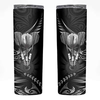All Black New Zealand Darts Skinny Tumbler Aoteroa Fern Maori Galaxy Style