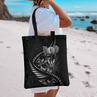 Personalised All Black New Zealand Darts Tote Bag Aoteroa Fern Maori Galaxy Style - Polynesian Pride