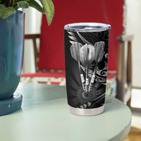 All Black New Zealand Darts Tumbler Cup Aoteroa Fern Maori Galaxy Style