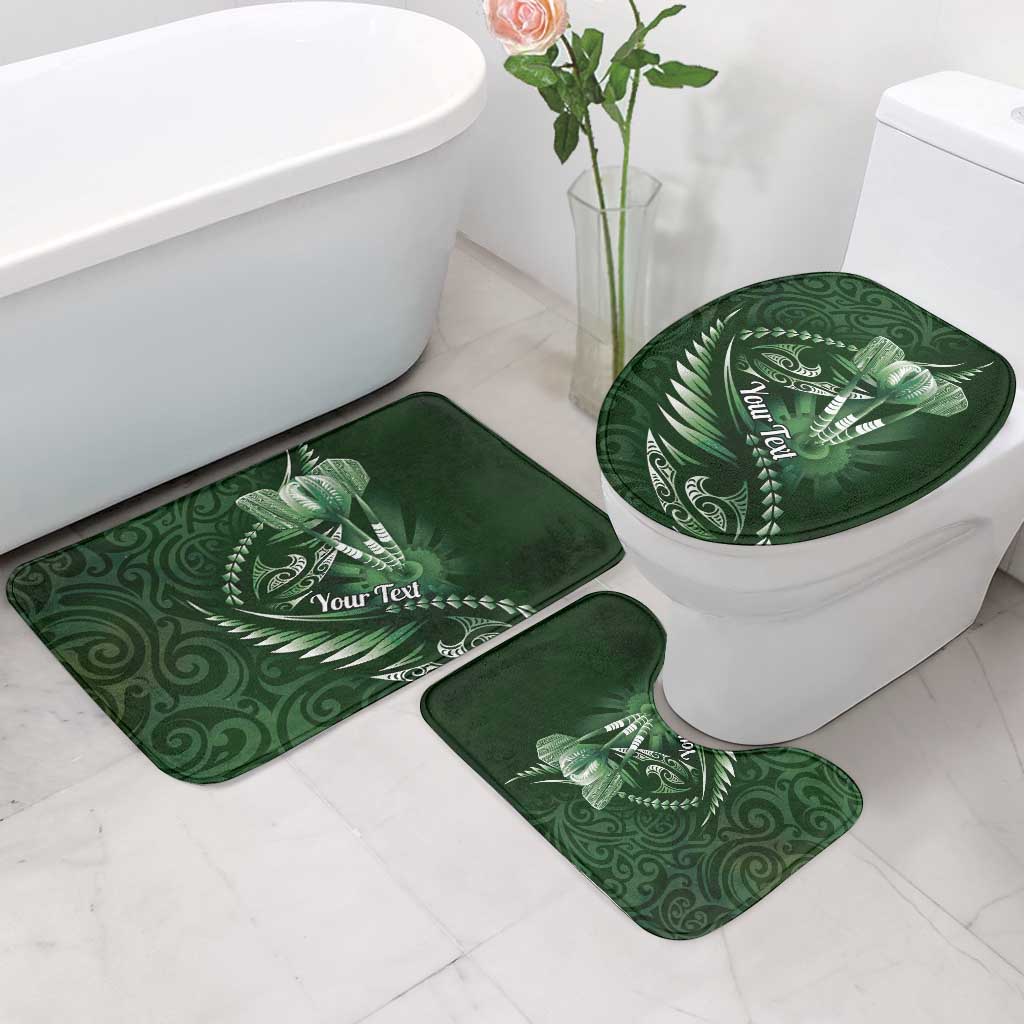 Personalised All Green New Zealand Darts Bathroom Set Aoteroa Fern Maori Galaxy Style - Polynesian Pride
