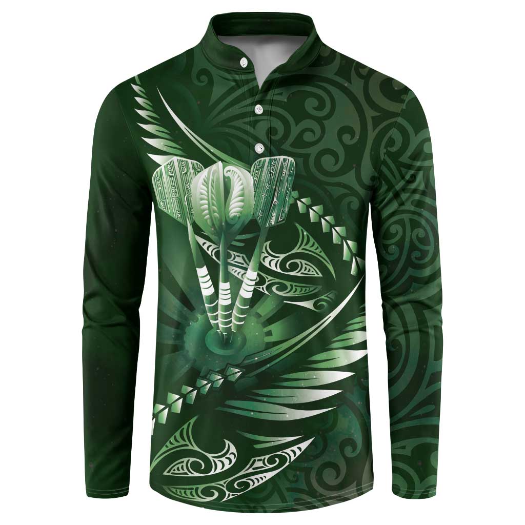 Personalised All Green New Zealand Darts Button Sweatshirt Aoteroa Fern Maori Galaxy Style