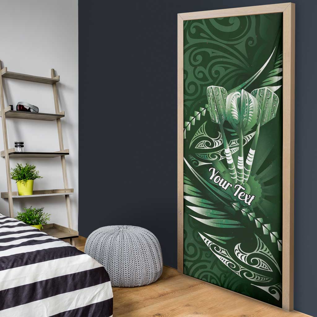 Personalised All Green New Zealand Darts Door Cover Aoteroa Fern Maori Galaxy Style - Polynesian Pride