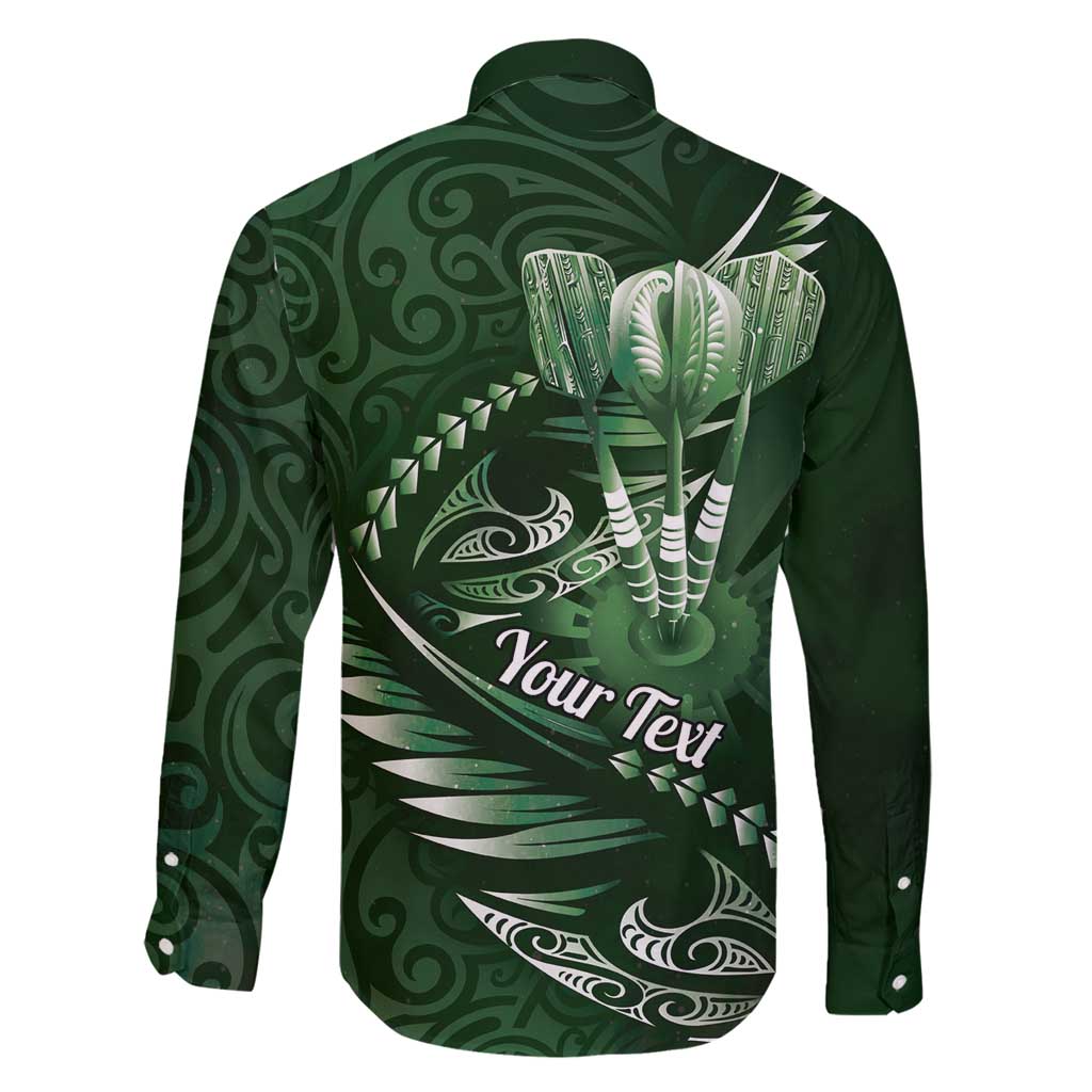 Personalised All Green New Zealand Darts Family Matching Off Shoulder Short Dress and Hawaiian Shirt Aoteroa Fern Maori Galaxy Style