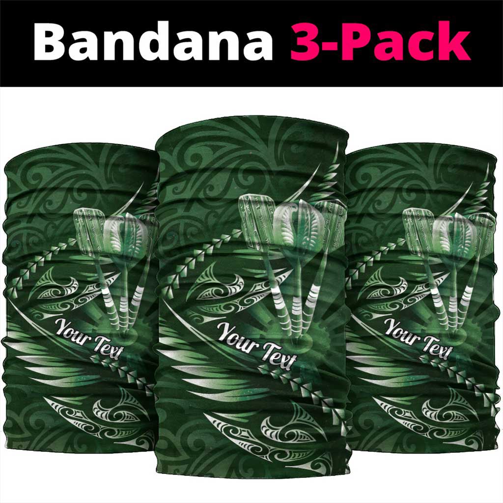 Personalised All Green New Zealand Darts Neck Gaiter Aoteroa Fern Maori Galaxy Style LT14 package One Size: 25*50cm Green - Polynesian Pride