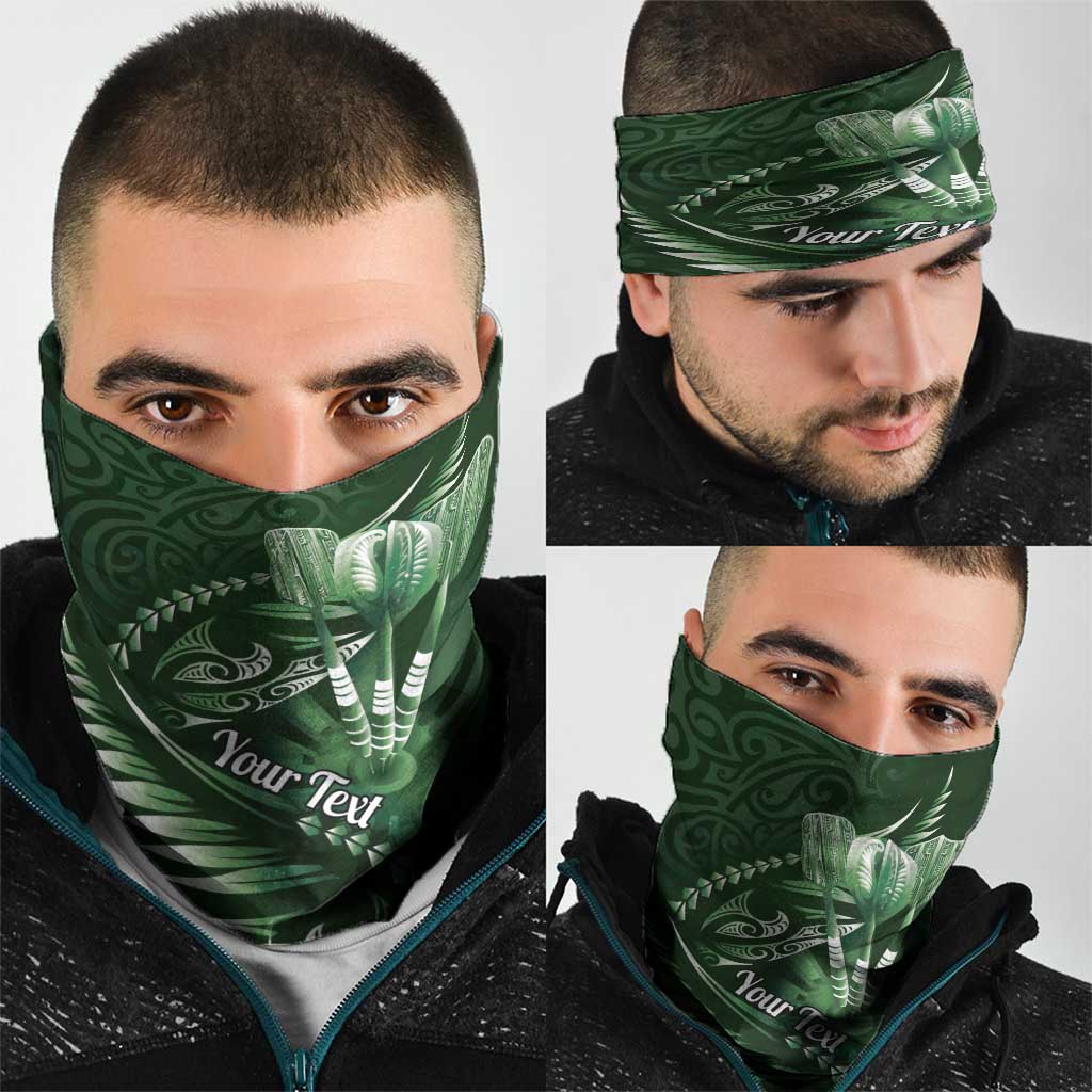 Personalised All Green New Zealand Darts Neck Gaiter Aoteroa Fern Maori Galaxy Style LT14 - Polynesian Pride