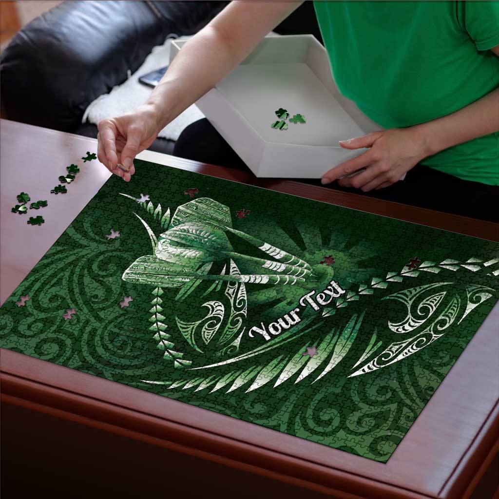 Personalised All Green New Zealand Darts Puzzle Aoteroa Fern Maori Galaxy Style - Polynesian Pride
