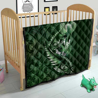 Personalised All Green New Zealand Darts Quilt Aoteroa Fern Maori Galaxy Style