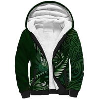 Personalised All Green New Zealand Darts Sherpa Hoodie Aoteroa Fern Maori Galaxy Style