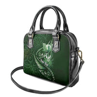 Personalised All Green New Zealand Darts Shoulder Handbag Aoteroa Fern Maori Galaxy Style