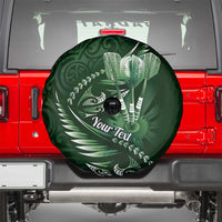 Personalised All Green New Zealand Darts Spare Tire Cover Aoteroa Fern Maori Galaxy Style