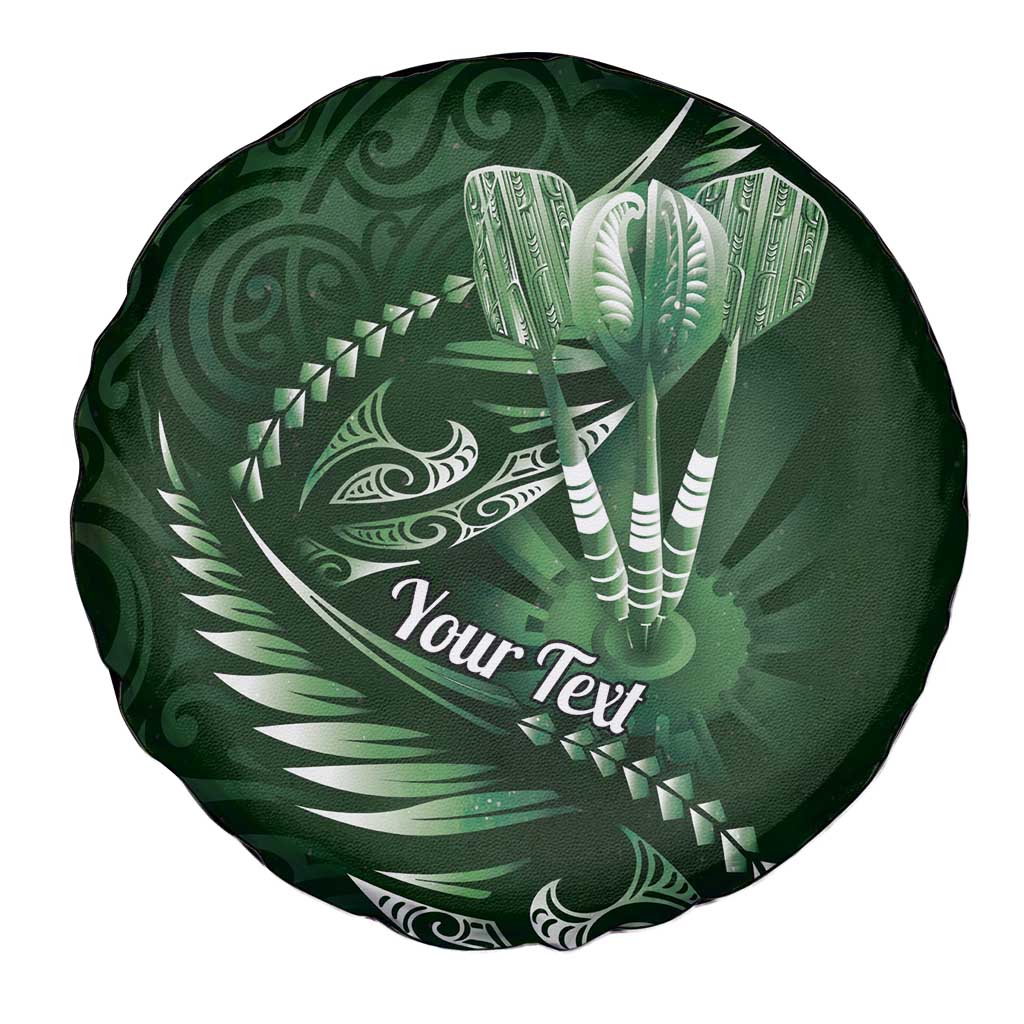 Personalised All Green New Zealand Darts Spare Tire Cover Aoteroa Fern Maori Galaxy Style