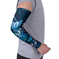 Personalised All Blue New Zealand Darts Arm Sleeves Aoteroa Fern Maori Galaxy Style LT14 - Polynesian Pride