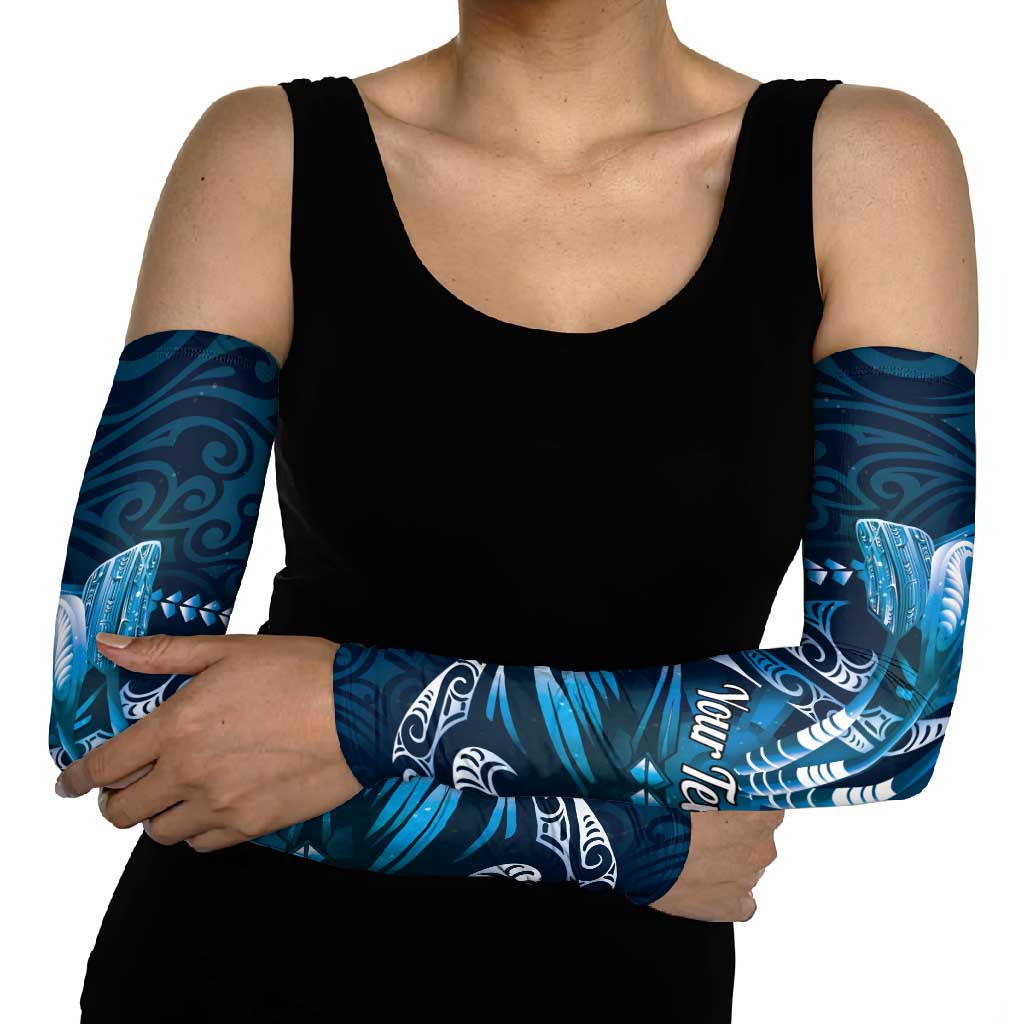 Personalised All Blue New Zealand Darts Arm Sleeves Aoteroa Fern Maori Galaxy Style LT14 - Polynesian Pride
