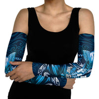 Personalised All Blue New Zealand Darts Arm Sleeves Aoteroa Fern Maori Galaxy Style LT14 - Polynesian Pride